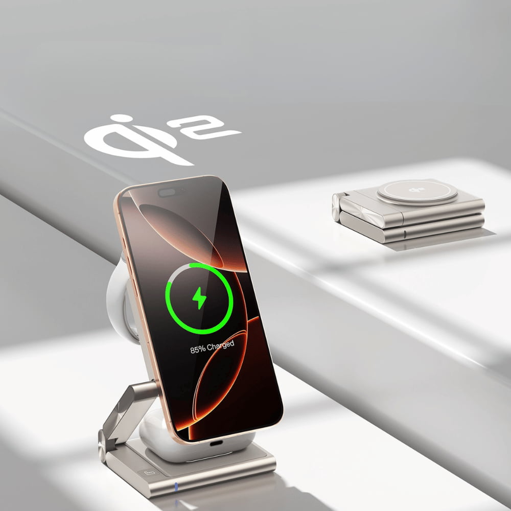 Qi2 Fast Charging4 in 1 Foldable Wireless Charger Station