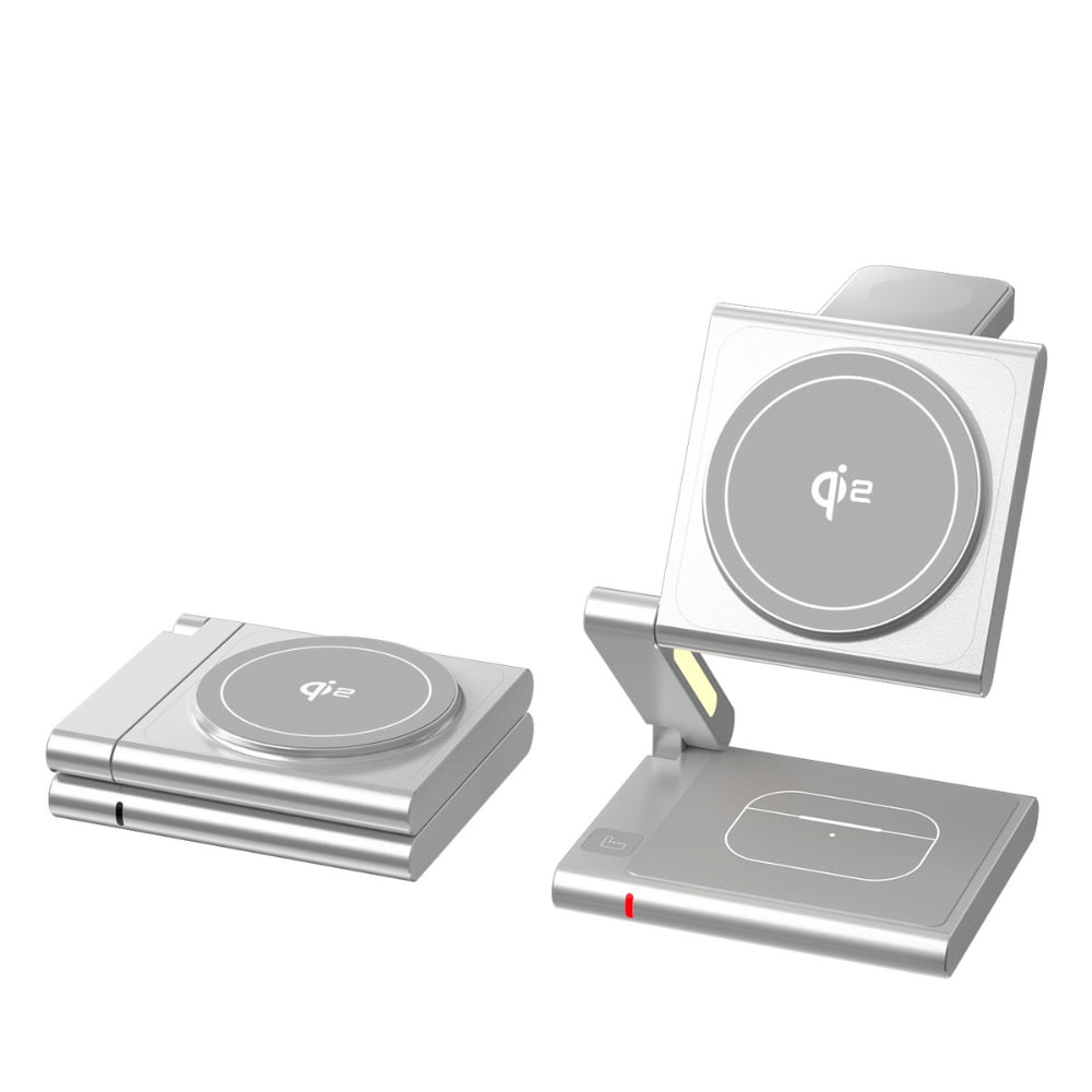 Qi2 Fast Charging4 in 1 Foldable Wireless Charger Station