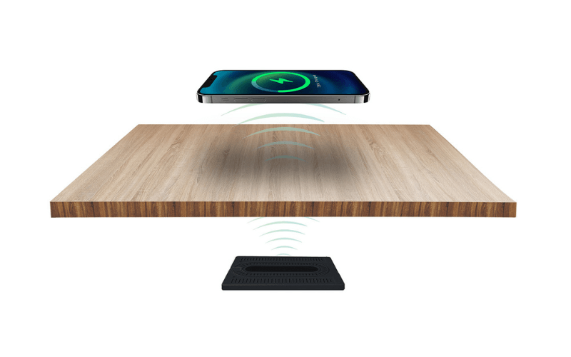 charging a smart phone through the table surface