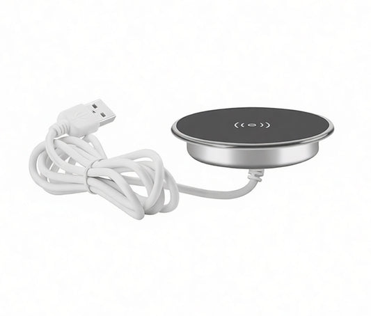15w black built-in desk qi wireless charger
