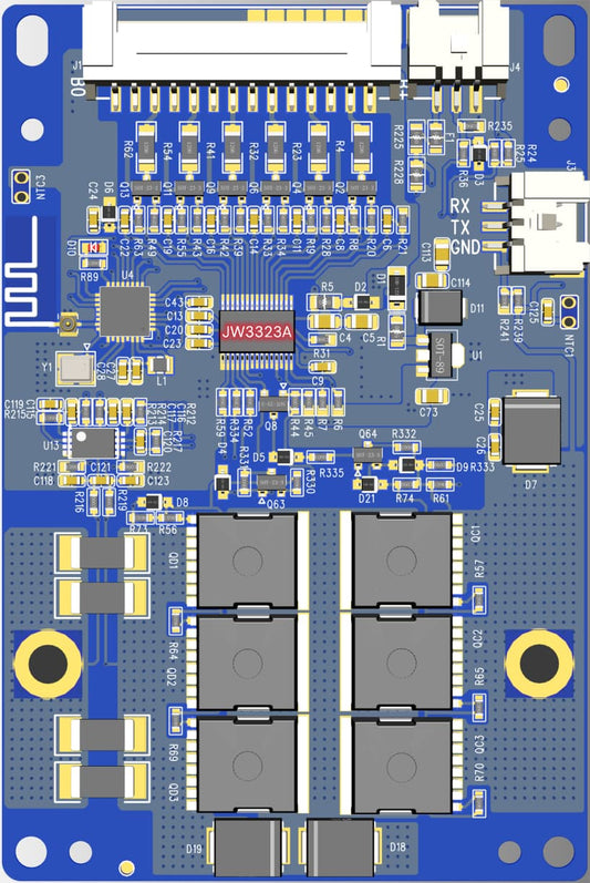 6S - 13S 20A 30A 40A LiFePO4/NMC Passive Balance Software BMS
