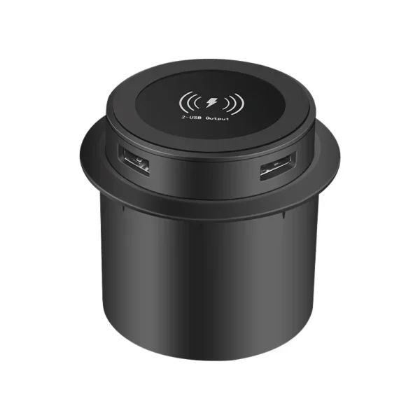 pop up built-in wireless charger with usb port
